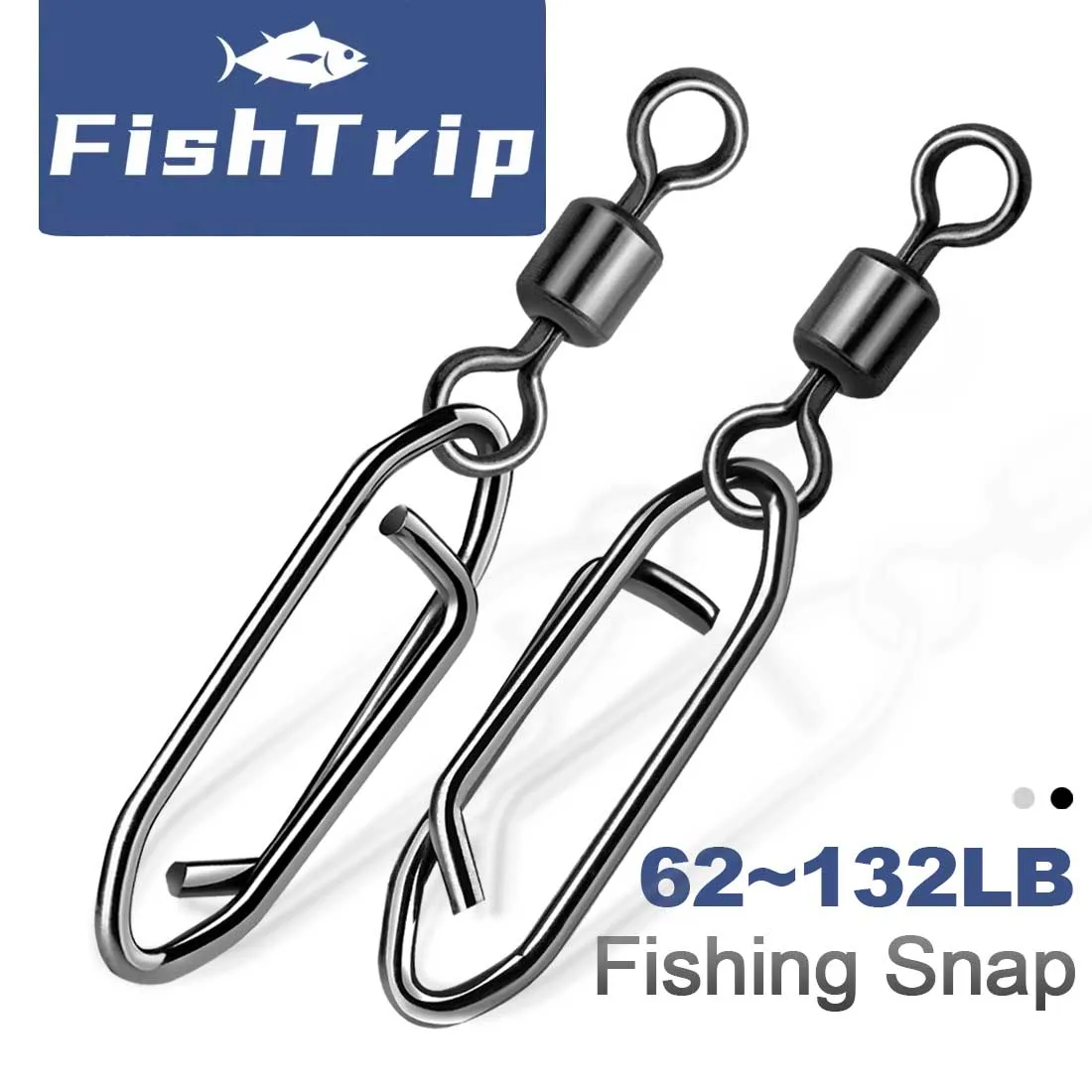 Fishing Clips Quick Change Snap Swivels Saltwater Freshwater Barrel Swivel Speed Clips 50pcs
