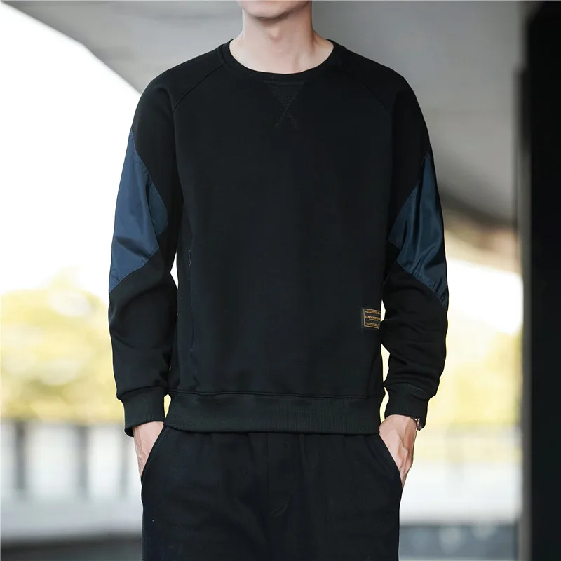 Fashion O-Neck Spliced Zipper All-match Sweatshirts Men's Clothing 2024 Spring Autumn New Loose Korean Tops Casual Sweatshirts