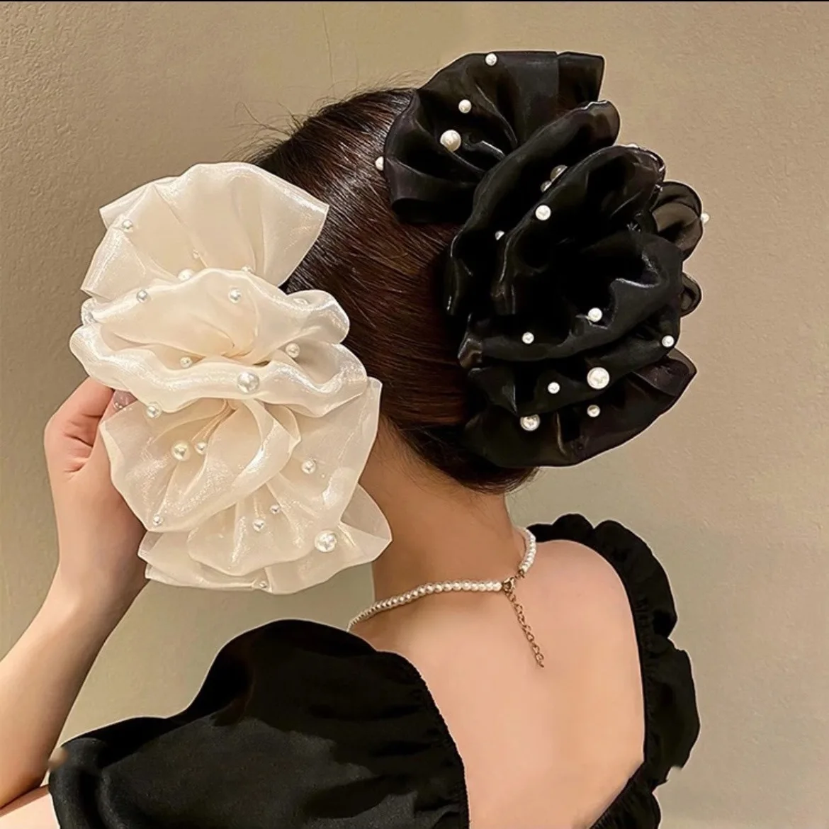 FANYIN 2024 New Pearl Bow knot Hair Clip for Women Exquisite Pearl Tassel Decoration Fashionable And Versatile Hair Accessories
