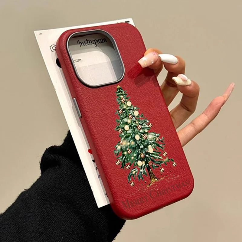 Festive Cartoon Christmas Tree Shockproof Phone Case - Cute and Durable Protective Cover