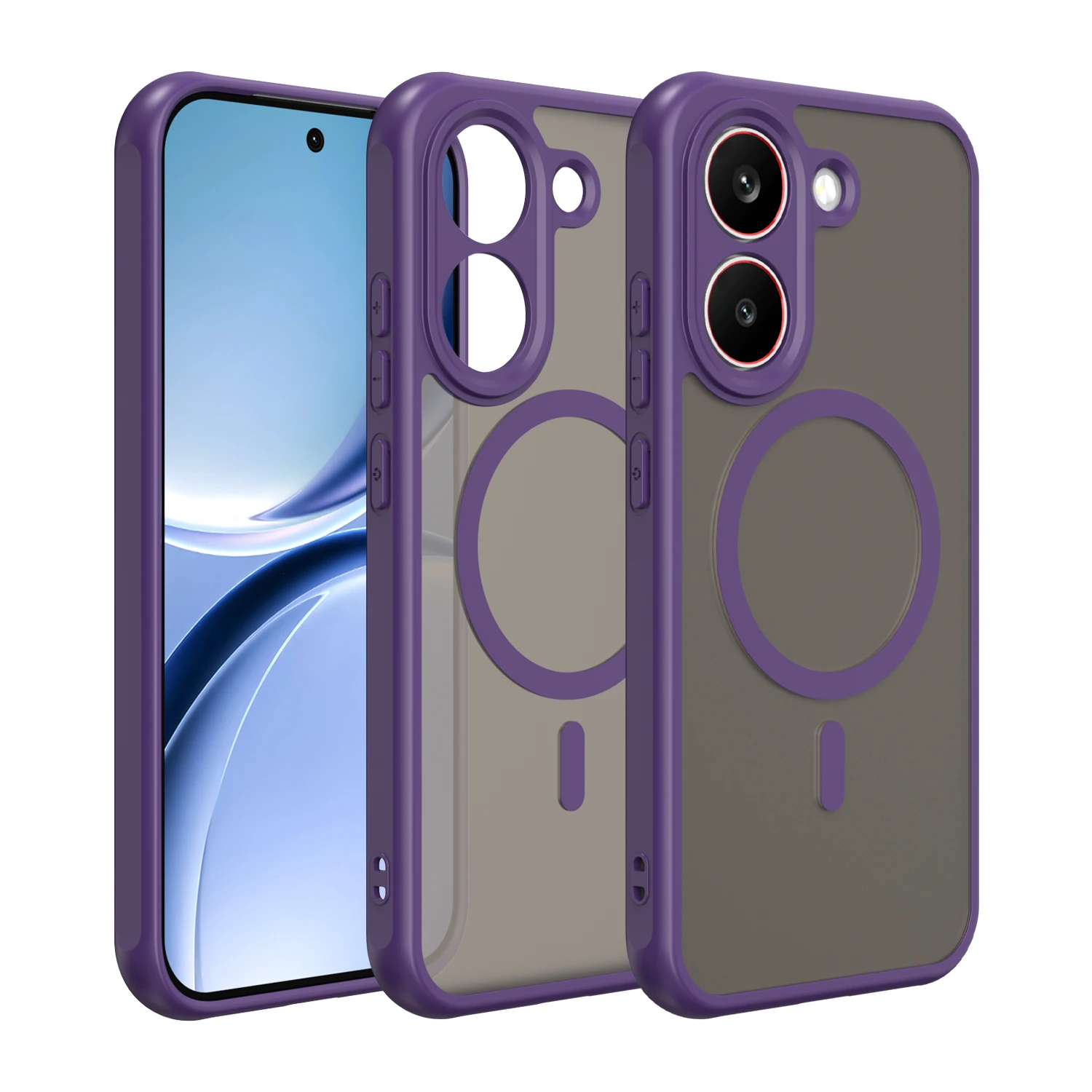 Matte Translucent Magnetic Shockproof Phone Case