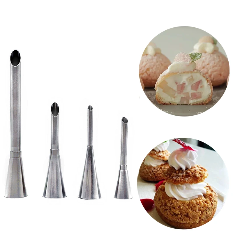 4pcs Cupcake Puffs Injection Syringe Icing Piping Nozzles For ...