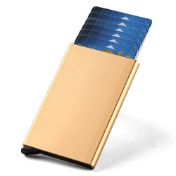 Sleek RFID Blocking Aluminum Cardholder Wallet (Yellow / Gold)