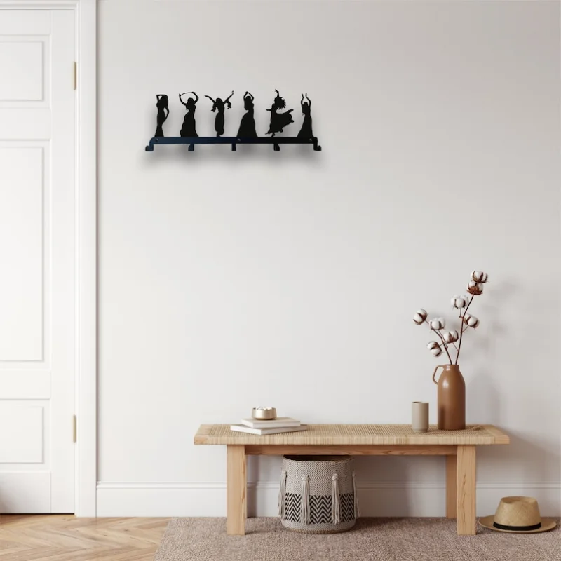 

Metal Wall Hanger Belly Dance Metal Coat Rack Wall Mount Hanger, Home Decoration ,Hat Rack Key Coat Hooks Metal Rack