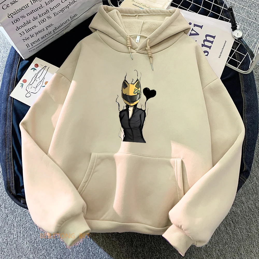 

Celty Sturluson Durarara Anime Hoodies Casual Long Sleeve Women Sweatshirts Cartoon Japanese Manga Print Pullovers Streetwear