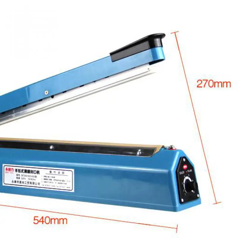400mm Impulse Sealer Manual Pouch Sealing Machine Aluminum Plastic Bag Heat Sealer Packing Device Electric Sf-400 Heating