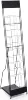 Portable Magazine Rack with 10 Pockets, Carry Bag Included,Floor-Standing Literature Display with Tiered Design,Steel 2
