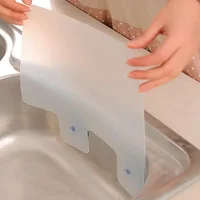 Kitchen Organizer Water Splash Guards with Sucker Waterproof Kitchen Accessiors Sink Wash Basin PVC Flaps White Color 2