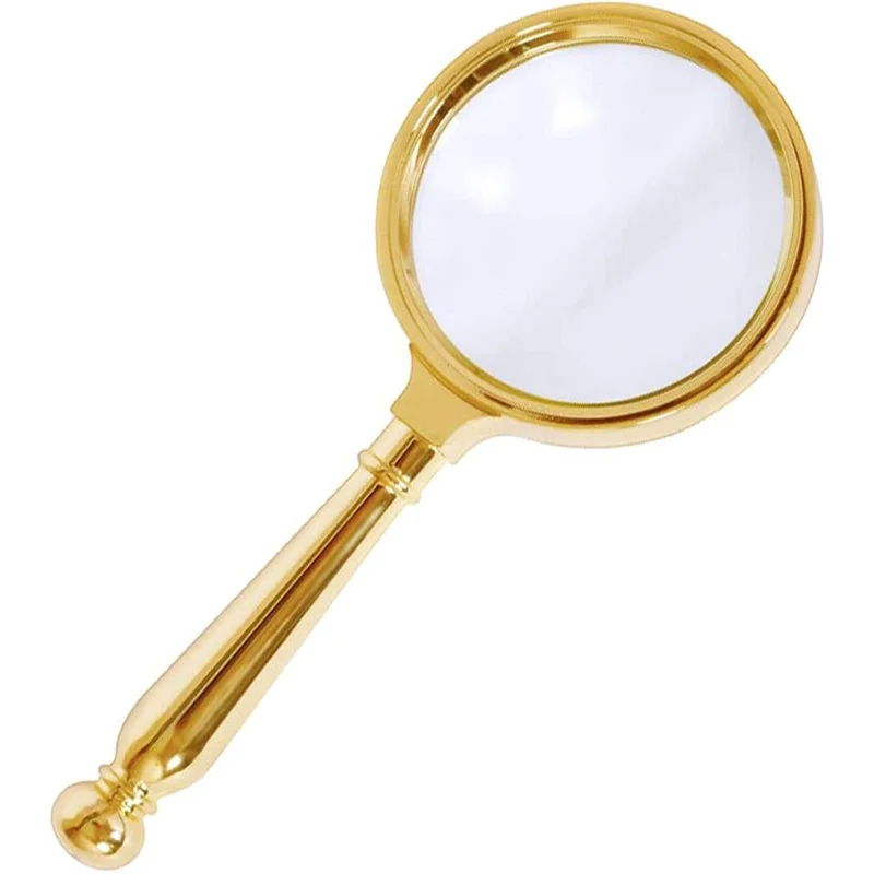 

20X Handheld Retro All-Metal Magnifier Reading Magnifying Glass Portable Jewelry Antique Loupe with High Magnification Power Len