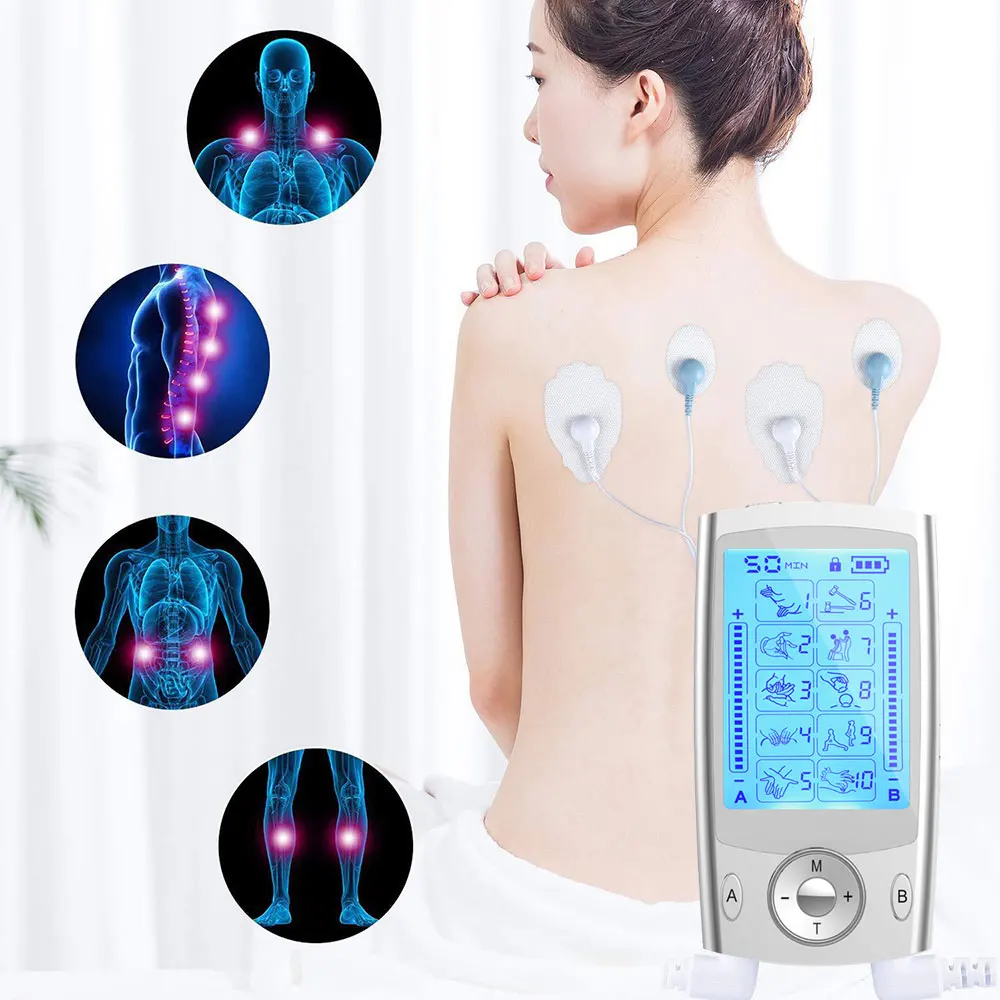 10-Mode Electric EMS Physiotherapy apparatus Tens Muscle Stimulator Acupuncture Body Massage Digital Therapy Fast Dropship 3