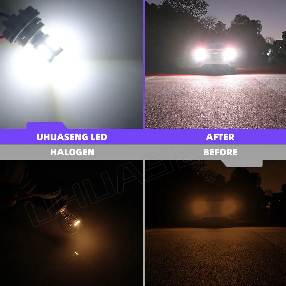 UHUASENG ڵ ȣ , LED  1156, 7443, T20, 1157, P21W, BA15S, 7440, BAY15D, WY21W, W21W, P21, 5W, W21, 5W, R5W, R10