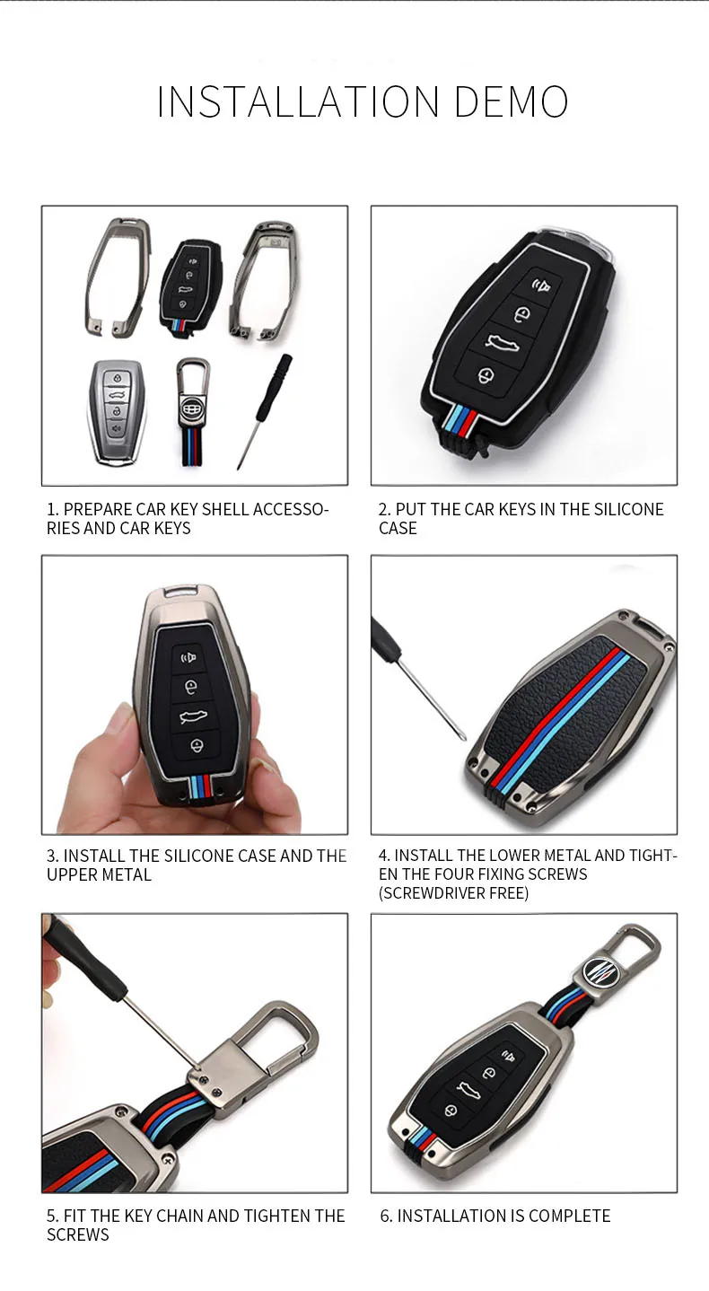 Car Key Cover Case For Geely Coolray Atlas Boyue Nl3 Emgrand X7 Ex7 Suv Gt Gc9 Borui Car Holder Bag Styling - - Racext™ - Geely REMOTE CONTROLS AND KEYS - Racext 227