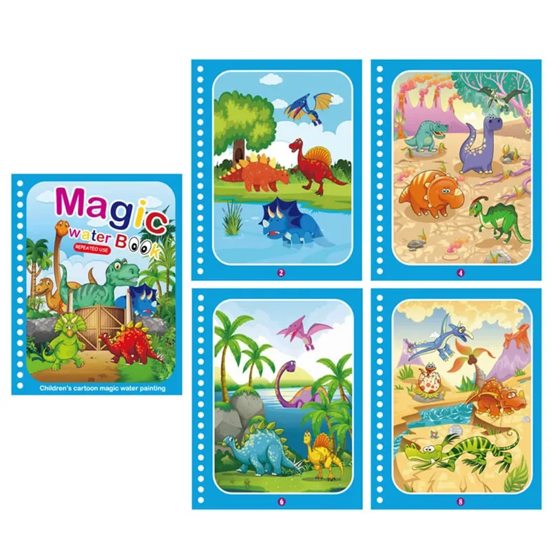 Children Reusable Coloring Book Magic Water Drawing Book  DIY Kindgarten Graffiti Painting Drawing Toys Early Education Toys