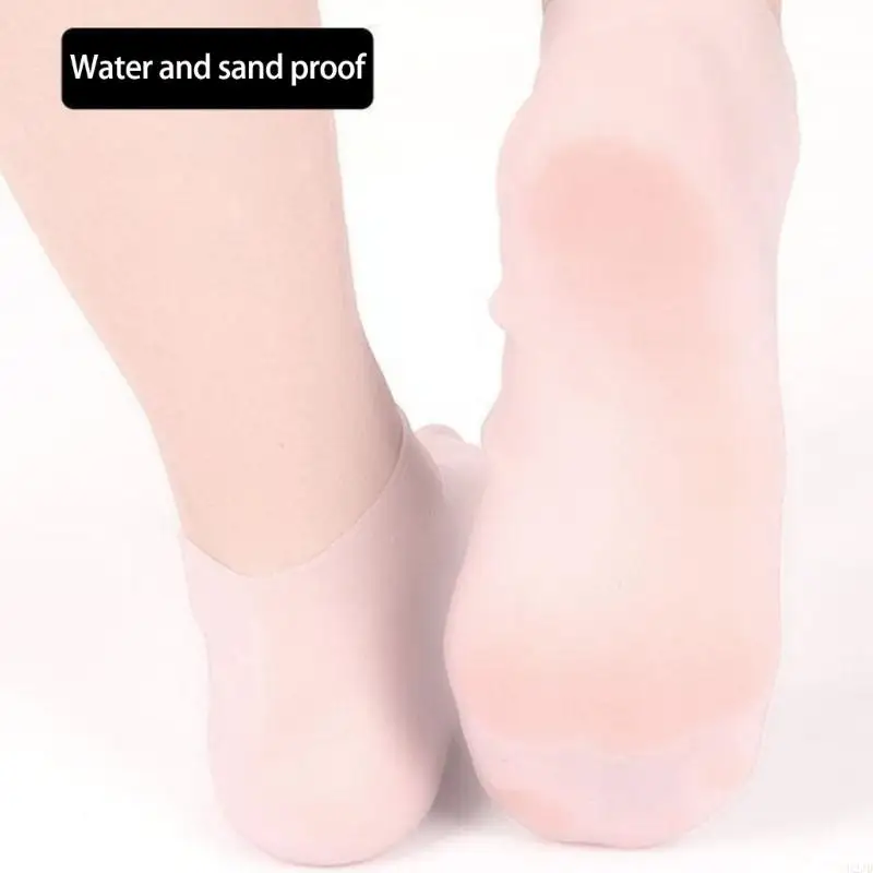 U2JD Moisturizing Foot Mask Silicone Socks Beach Protective Socks Foot Spa Pedicure Silicone Soft Gels