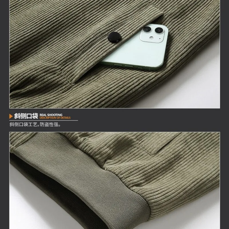 Men's Autumn New cor Chaopai Fashion Denim Style Working Clothes Flannel Gacket Leisure Time Plus Size Secure Windbreak Overcoat