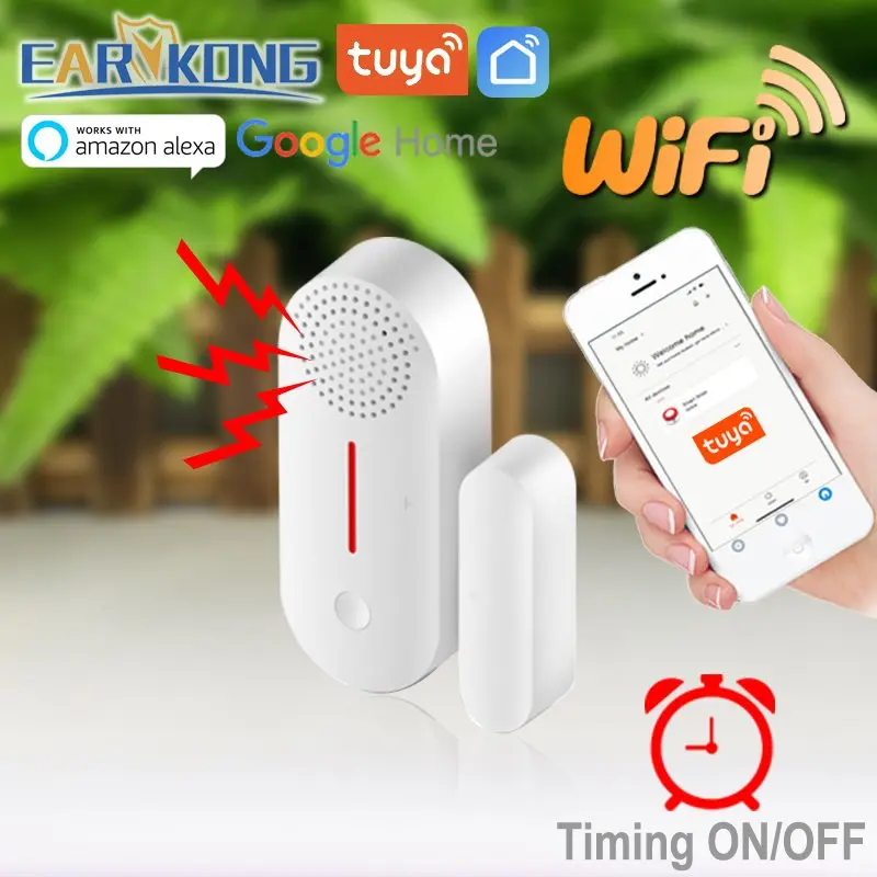 ALARMA SENSOR APERTURA TUYA V2B PUERTA WIFI APP ALEXA GOOGLE HOME