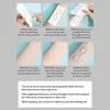 1pc Charming Tattoo Stickers Waterproof Lasting One To Two Weeks For Girls Belly Chest Back Waist Non-Reflective Thorn Cyan 6