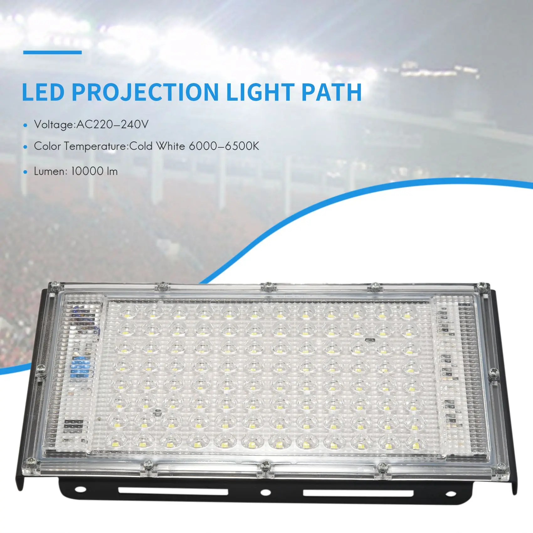 ABRW-100W LED 가로등 AC 220V-240V 야외 투광등 스포트라이트 IP65 방수 벽등 정원 도로 가로등
