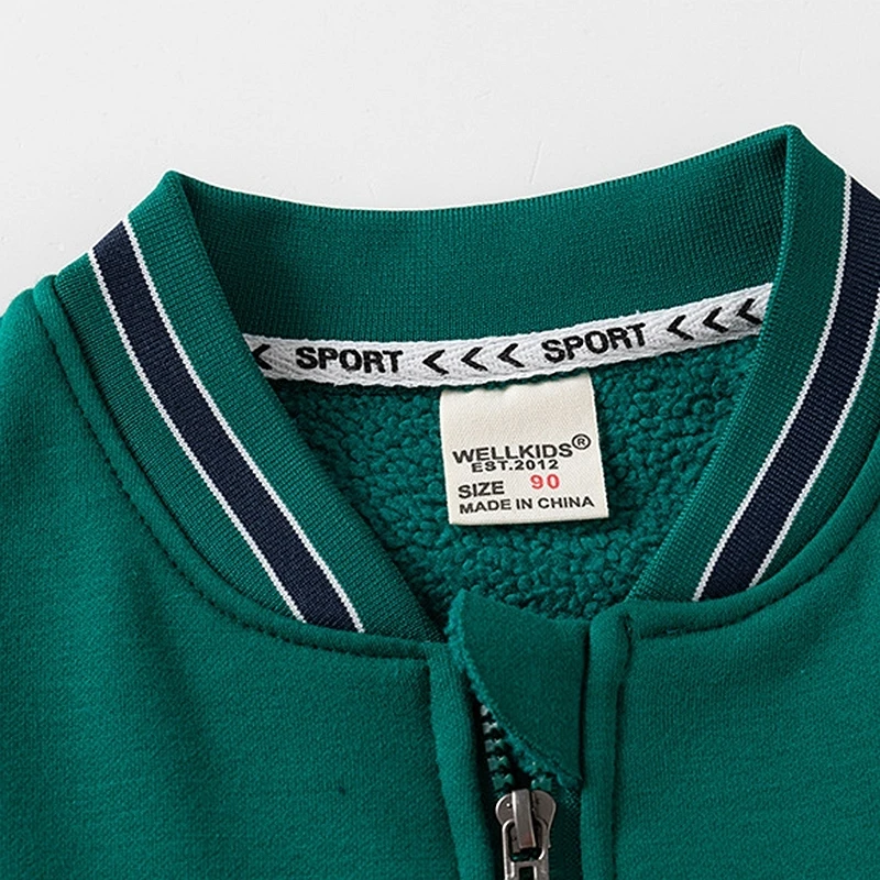 XUANMU Kids Winter Jacket Button Casual Letter Baseball Uniform Coats Round Neck Cardigan Sportswear Autumn And Winter Child Clothes XB080_voghion.com