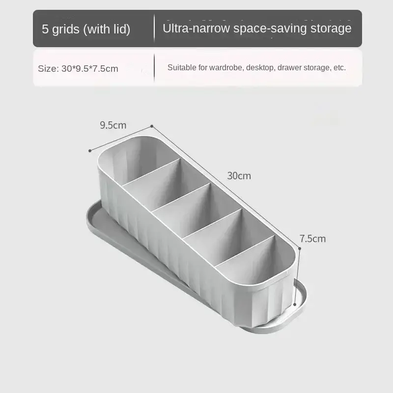 Solid Color Underwear Storage Box Closet Organizer Underwear Socks Drawer Clothes Finishing Box With Lid Wardrobe Organizer - Image 17