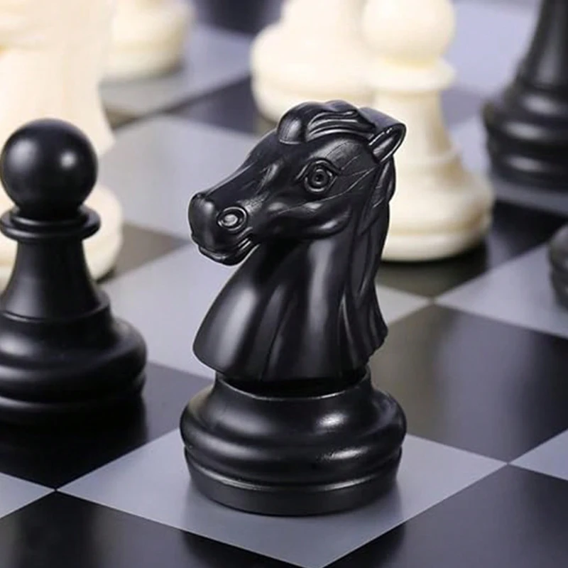 Magnetic Chess Set Magnetic PVC Chess Set Felted Game Board 27cm*27cm Interior Storage Adult Kids Gift Family Game Chess Board
