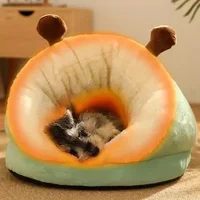 Canapé-lit doux pour chien, chenil chaud d'hiver en peluche pour animaux de compagnie, pour petits et moyens chiens, chats, nid de couchage, chiot confortable, grotte, maison pour chien 2