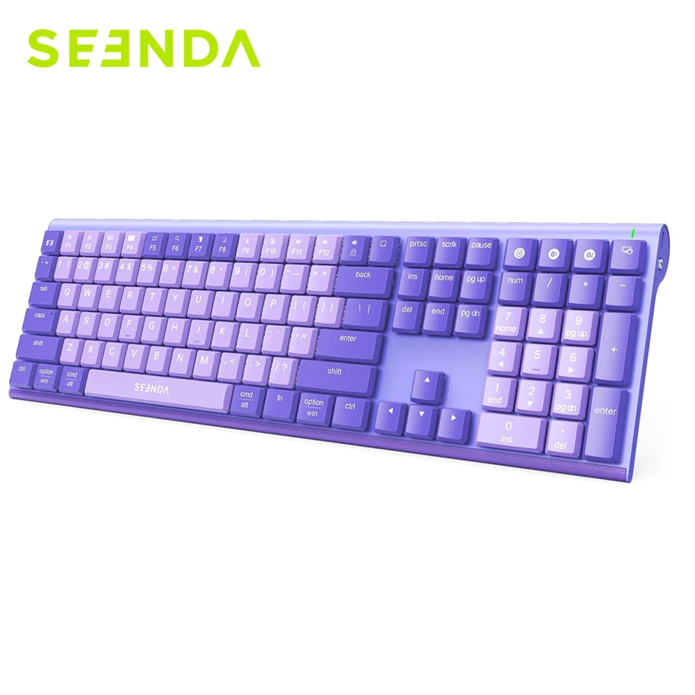 

Seenda 2.4g Wireless Mechanical Keyboard Multi-Device Low Profile Bluetooth Keyboards for macOS Windows Linux iOS Android