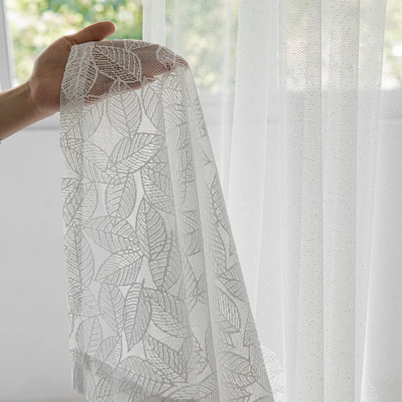 

Window Voile Curtain Chiffon Tulle Sheer Drapes Balcony Transparent for Living Room Bedroom slot top 100WX160H(CM)Azul