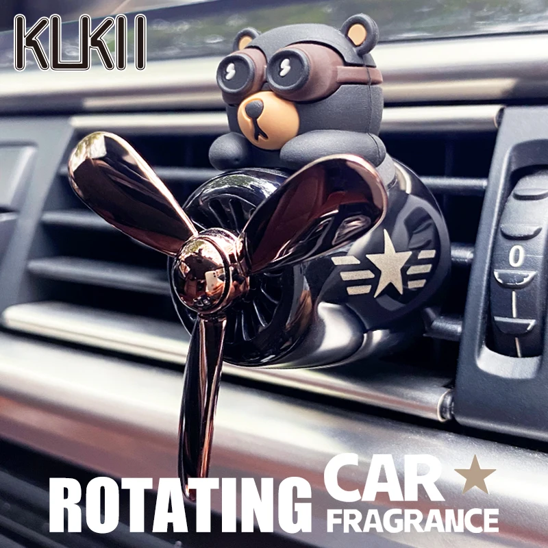 Bear pilot car air freshener flavor dog vent perfume diffuser fragrance scent auto deroration acccessories aromatherapy auto 1