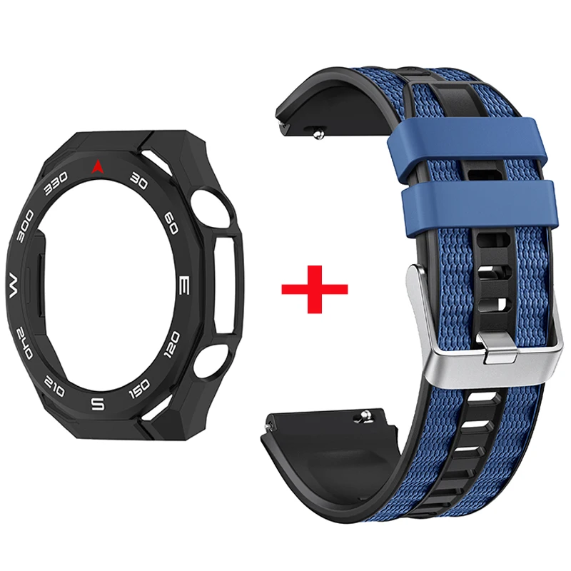 Silicone Strap with PC Hollow Case - Full Coverage Protective Bumper