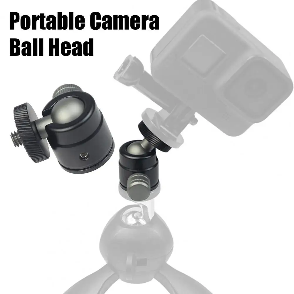 Mini Ball Head 360&deg; Rotatable Aluminum Alloy 1/4 Screw For GoPro For Osmo LED Video Light Phone DSLR Camera Monopod Tripod Head tripod ball head