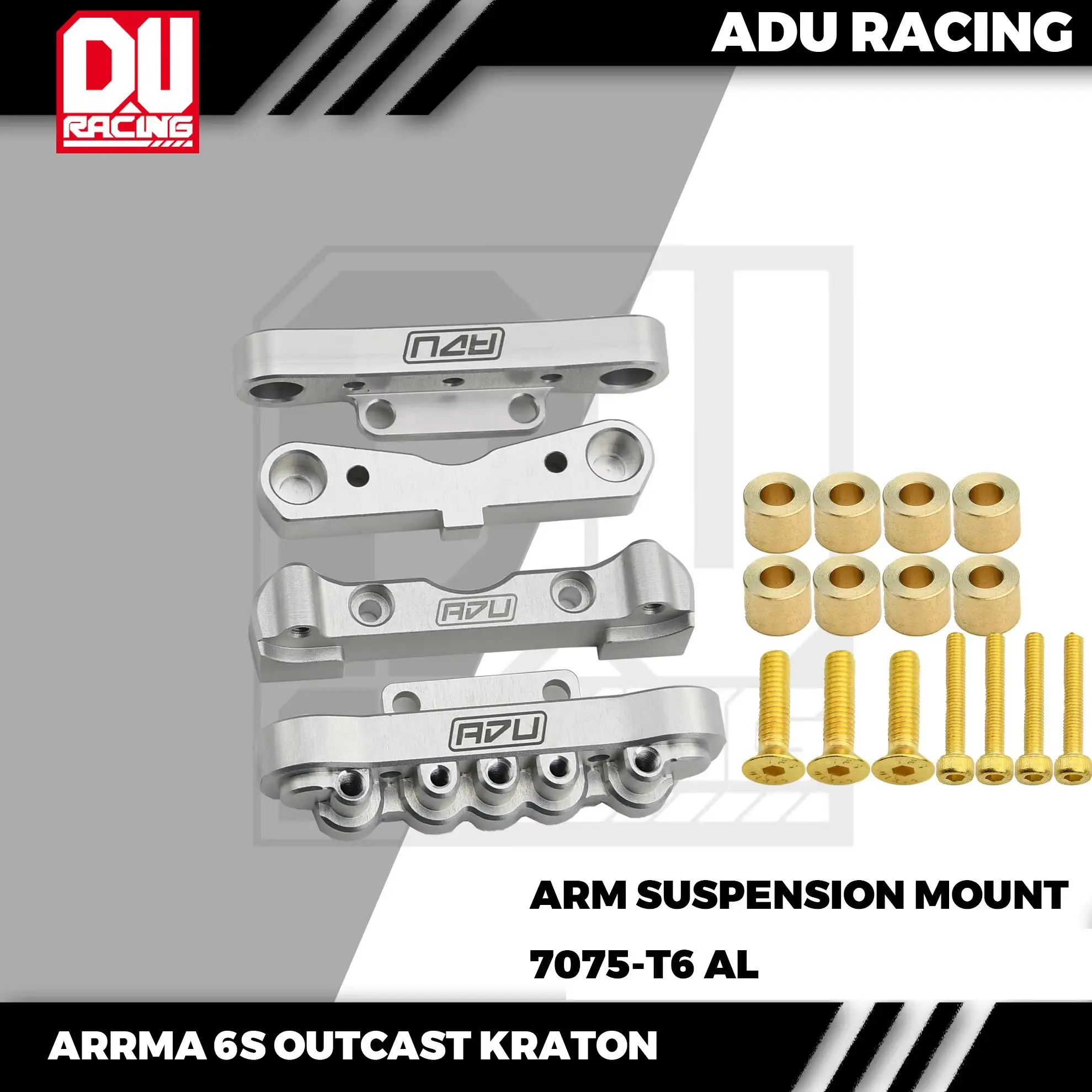 ARRMA 6S MOJAVE KRATON OUTCAST RTR 및 EXB V6용 ADU RACING 7075-T6 알루미늄 암 서스펜션 마운트