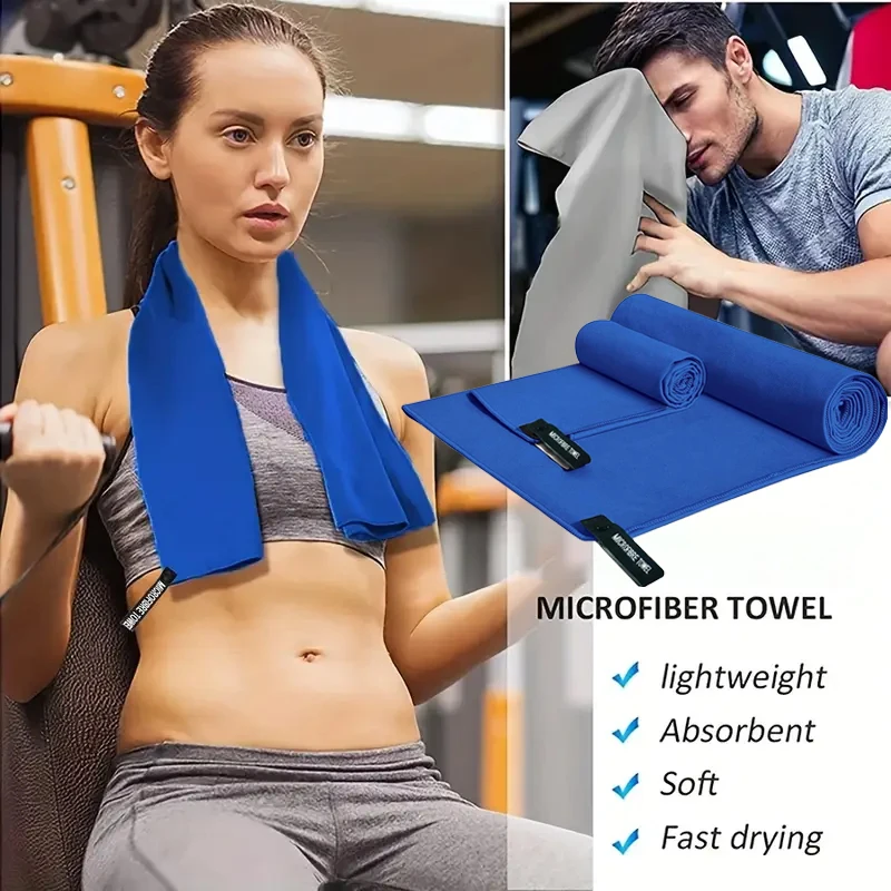 Quick-Drying Sports Towel microfiber Thickened sports travel towel Swimming Gym Fitness Camping Running Beach Washcloth Towels microfiber cleaning towel,microfiber towel set,microfiber hair towel