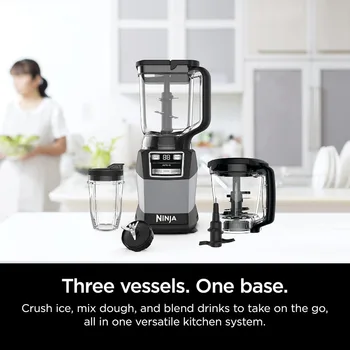 Ninja Blender, Compact Kitchen System, 1200W, 3 Functions for Smoothies,Dough&Frozen Drinks with Auto-IQ, 72-oz.* Blende Pitcher 2