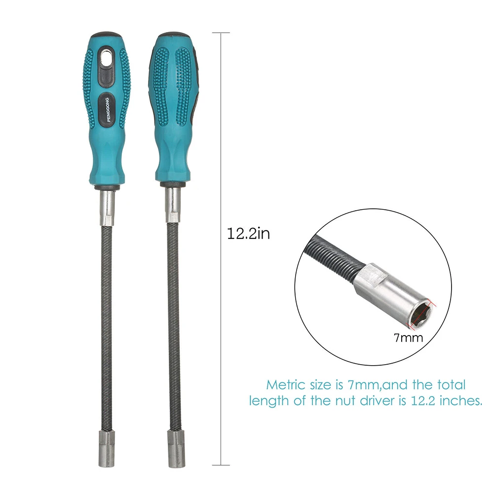 

Electric Drill Screwdriver Bit Snake Flexible Hose Cardan Shaft Connection Soft Metal Extension Socket Adapter Tool 31x3cm