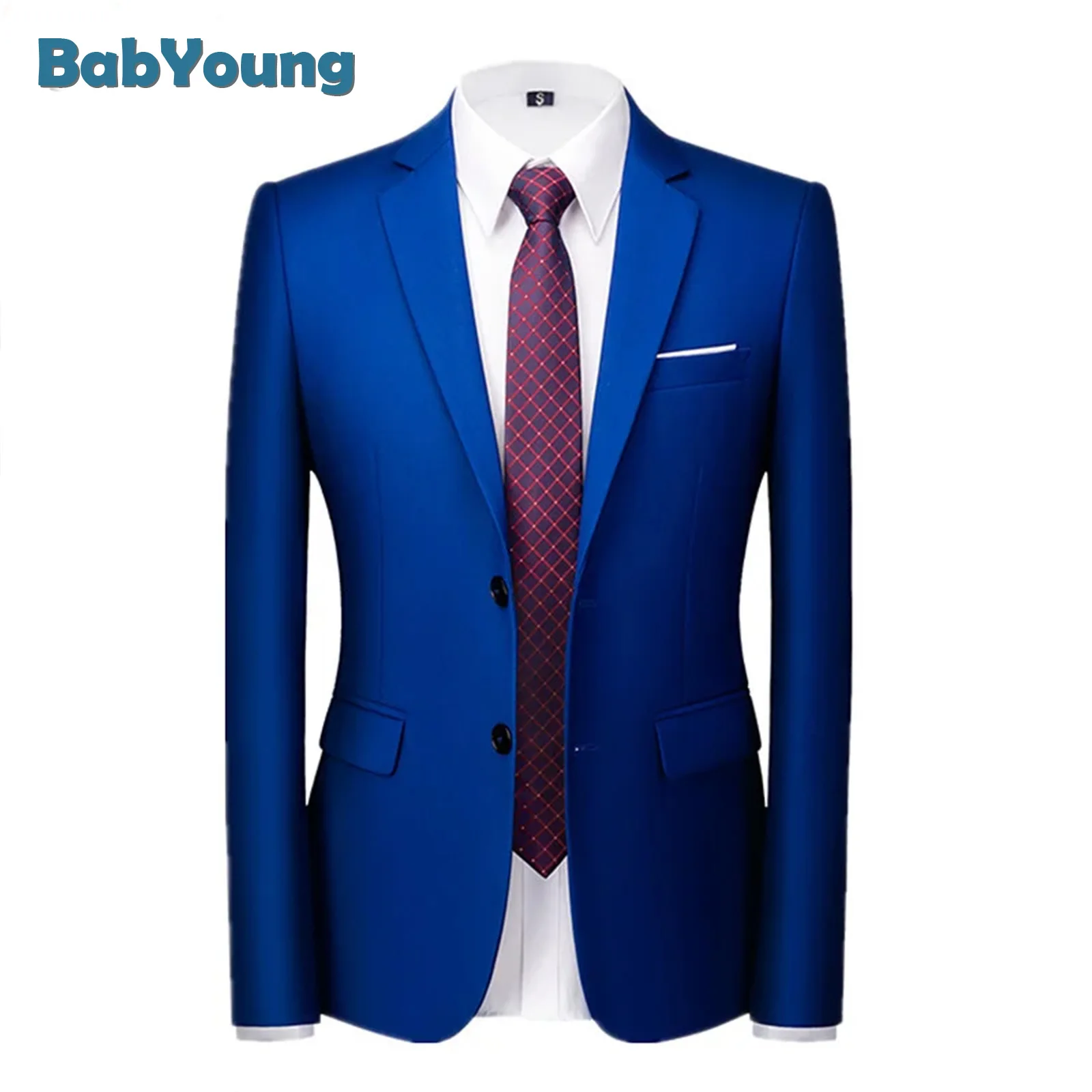Men Suits Jackets Royal Blue Men Suit Jacket Suitable All Seasons Formal Coat Fashion Slim