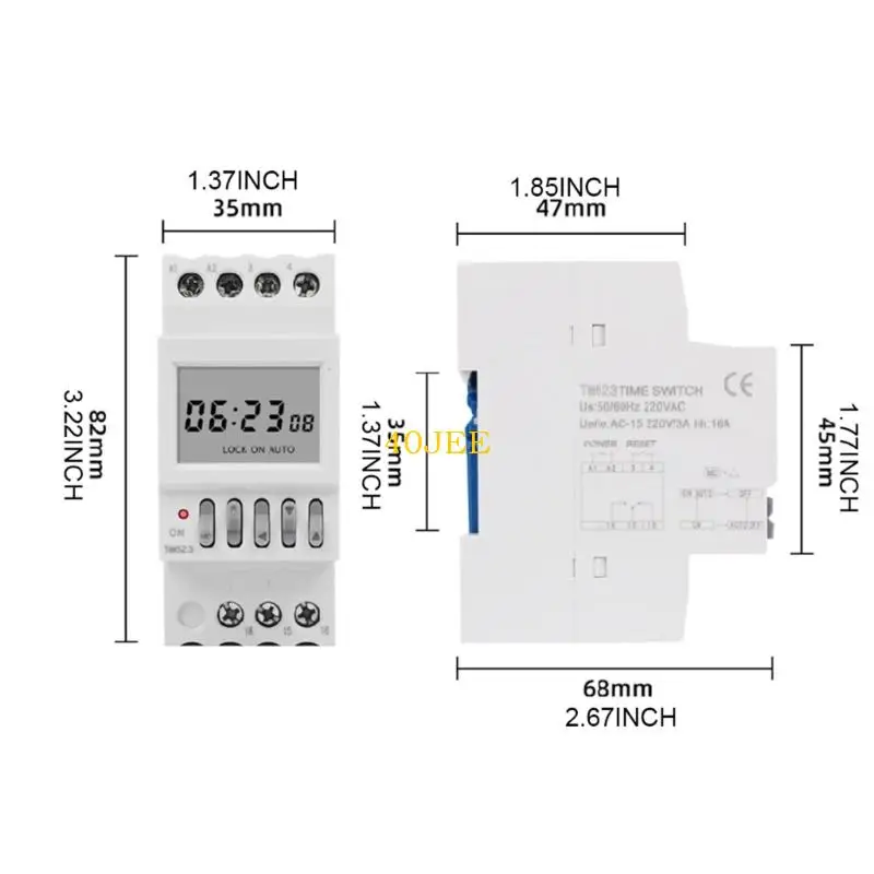 조명 팬 및 모터 단극용 40JE TM623 220V 디지털 타이머 스위치