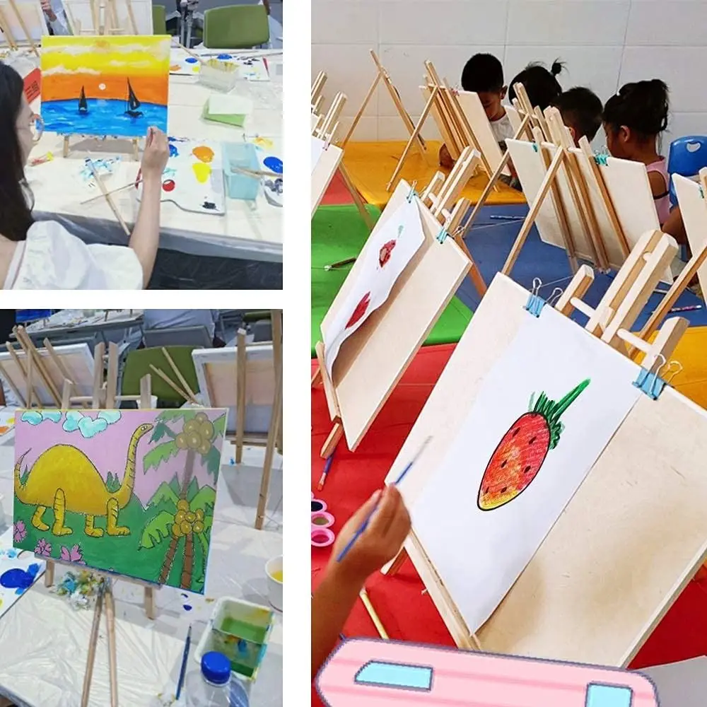 30cm/40cm/50cm Foldable Tabletop Easel Lightweight Portable Wood Drawing Easel Adjustable Art Supply Painting Display Holder - 2