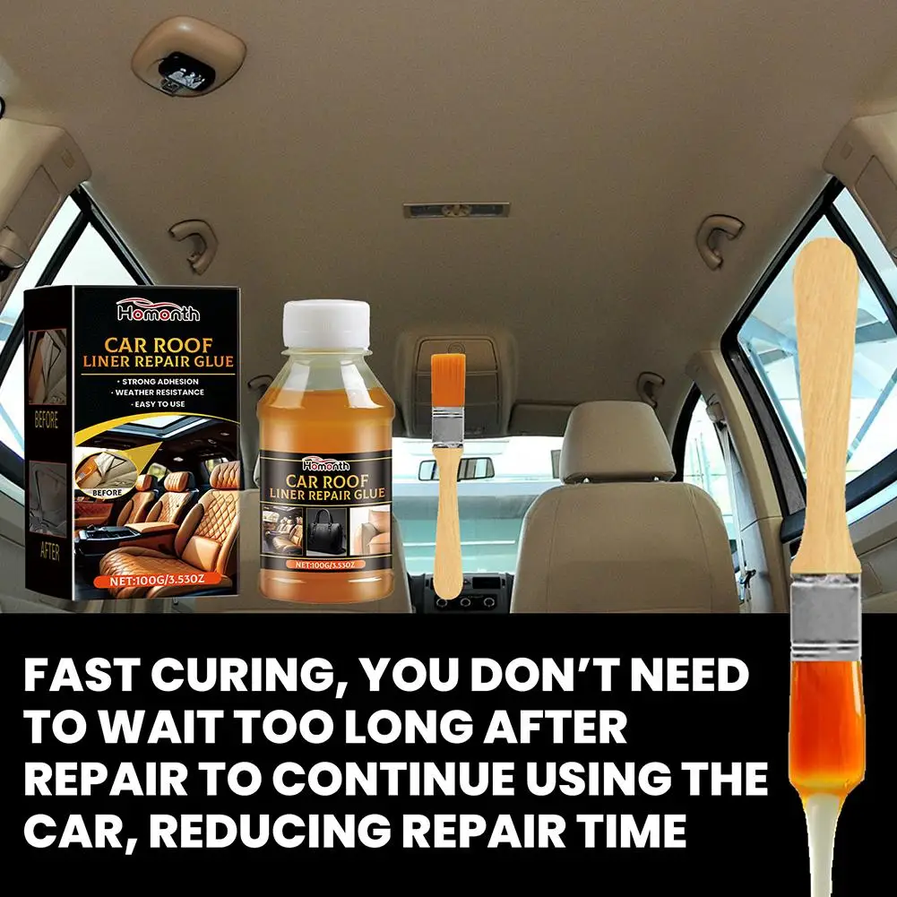 Auto ceiling interior strong repair non-trace adhesive brush kits special top lining repair quick drying temperature resistance 2