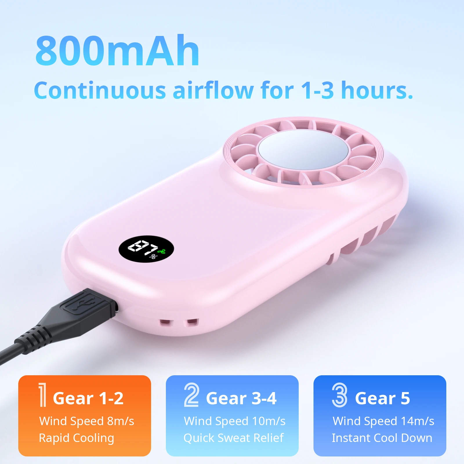 2026 New Mini Fan Small Portable Fans: Personal Makeup Handheld Fans USB Rechargeable, Lightweight Home Office Outdoor_voghion.com