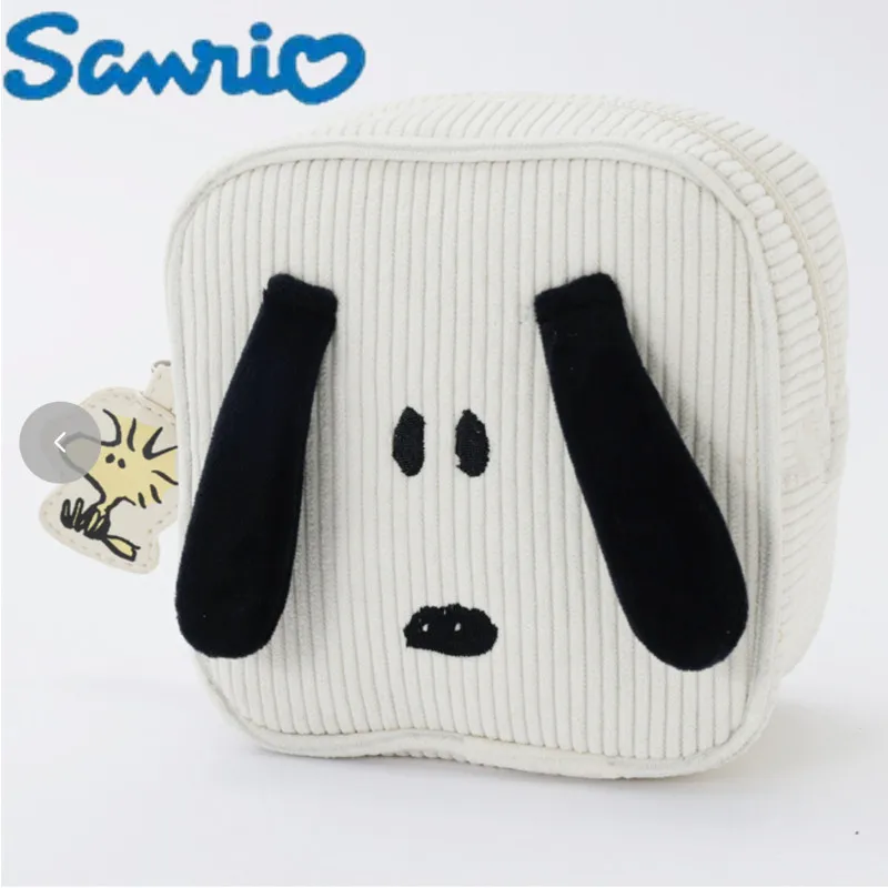 

Sanrio Pachacco Cute Cartoon Corduroy Square Cosmetic Bag Small Portable Storage Wash Bag Girls Gift