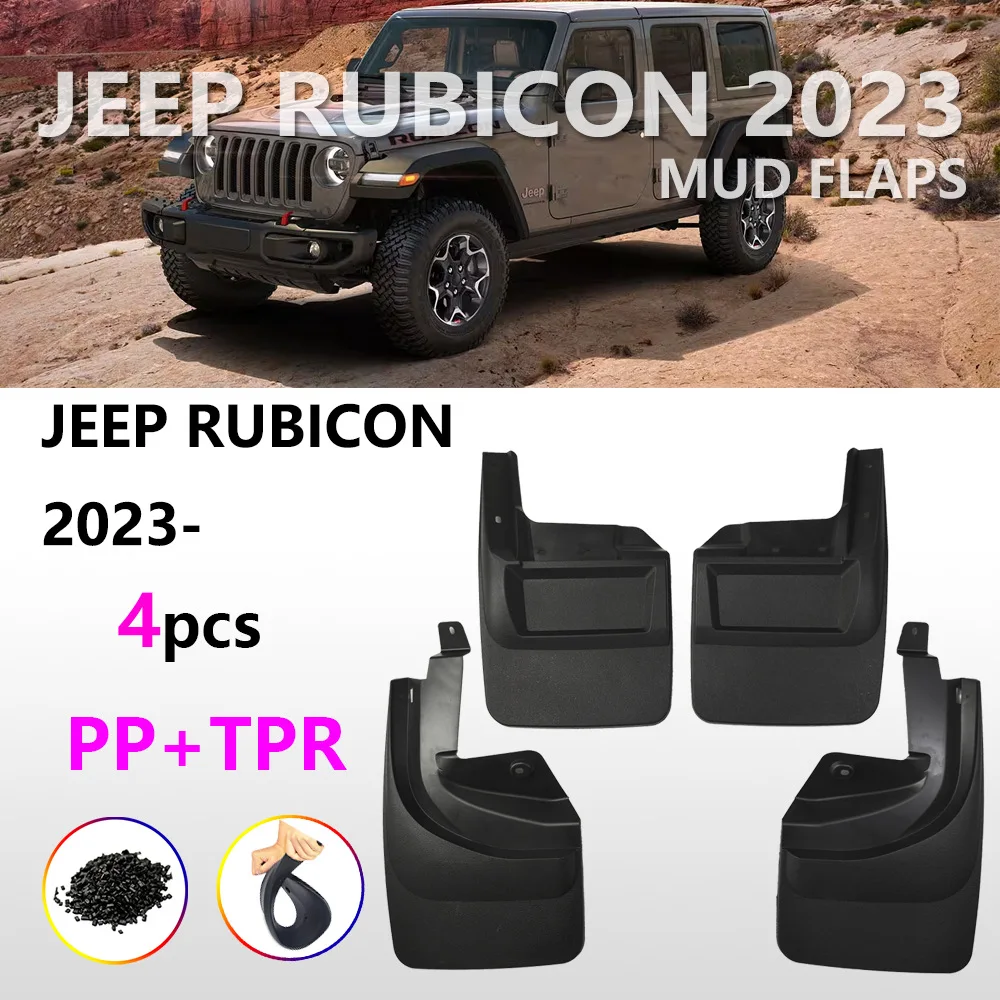

4 Pcs Car Fender Mud Flap For Jeep Wrangler Rubicon 2023 2024 Mudguards Wheel Protector Splash Guards MudFlaps Car Accessories