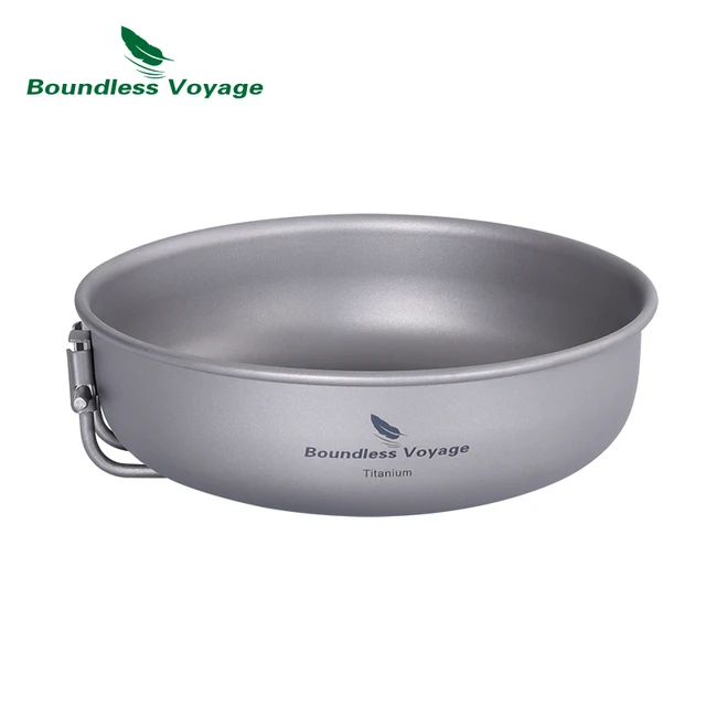 야외 애호가를 위한 혁신적이고 내구성 있는 Boundless Voyage 티타늄 프라이팬
