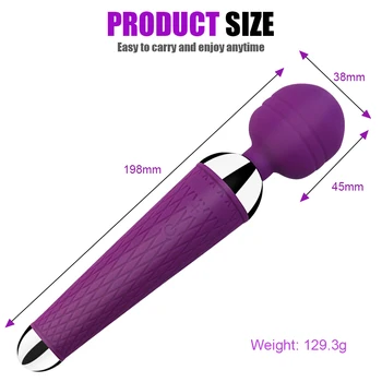 Powerful Clitoris Vibrators USB Recharge Magic Wand AV Vibrator Massager Sexual Wellness Erotic Sex Toys for Women Adult Product 5