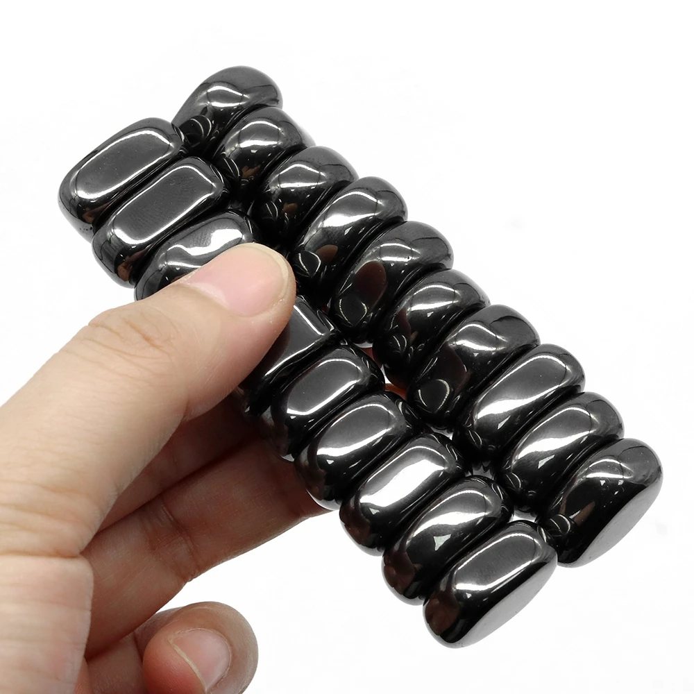 Polished black lodestone magnet multi-functional magnetic block relieve stress entertainment magnetic therapy fridge magnets magnetic blocks