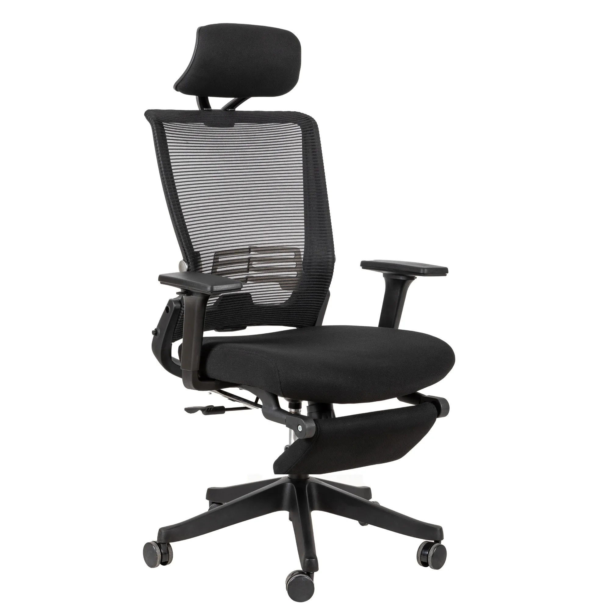 

[Flash Sale]High Back Office Chair with 2D Armrest and Foot Rest Tilt Function Max 128° Black[US-Stock]