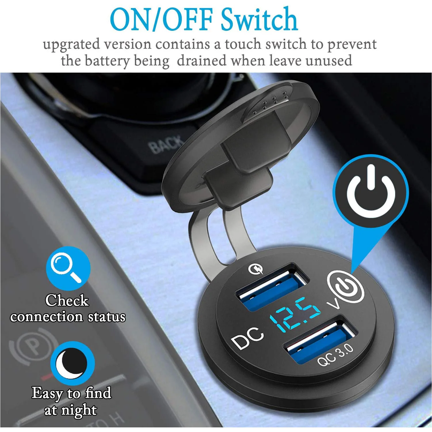  USB ڵ  QC3.0   RV ڵ ,   12V 24V LED  а ġ ġ
