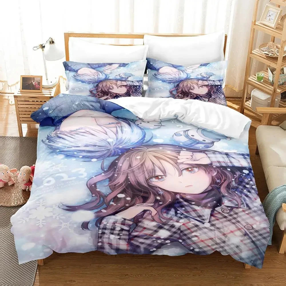 

Anime The Ice Guy His Cool Female Colleague Bedding Set Duvet Cover Bed Set Quilt Cover Pillowcase Comforter king Queen Size