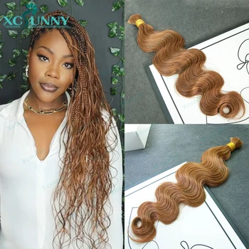 Body Wave Bulk Human Hair For Braiding Color 30 No Weft Double Drawn Bulk Hair Extensions For Braids Wholesale Bundles 1