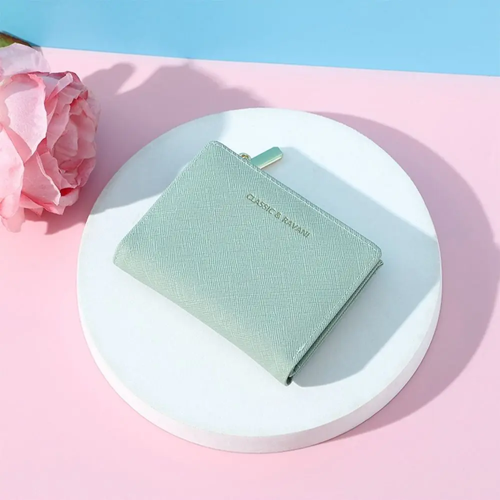 Women's Short Wallets PU Leather Female Card Holder Wallet Luxury Brand Ladies Small Zipper Wallet with Coin Purse 3